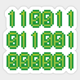 Pixel code hacking Sticker